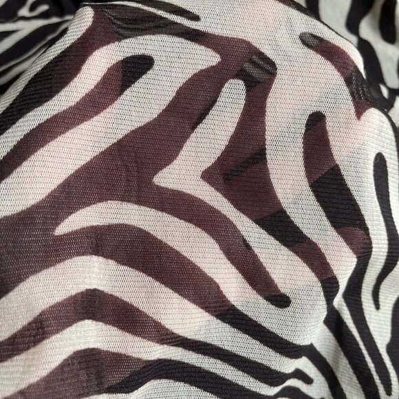 Vintage Y2k Michael Kors Animal Print Top Size Large Brown Empire Waist Fairy - Picture 5 of 10